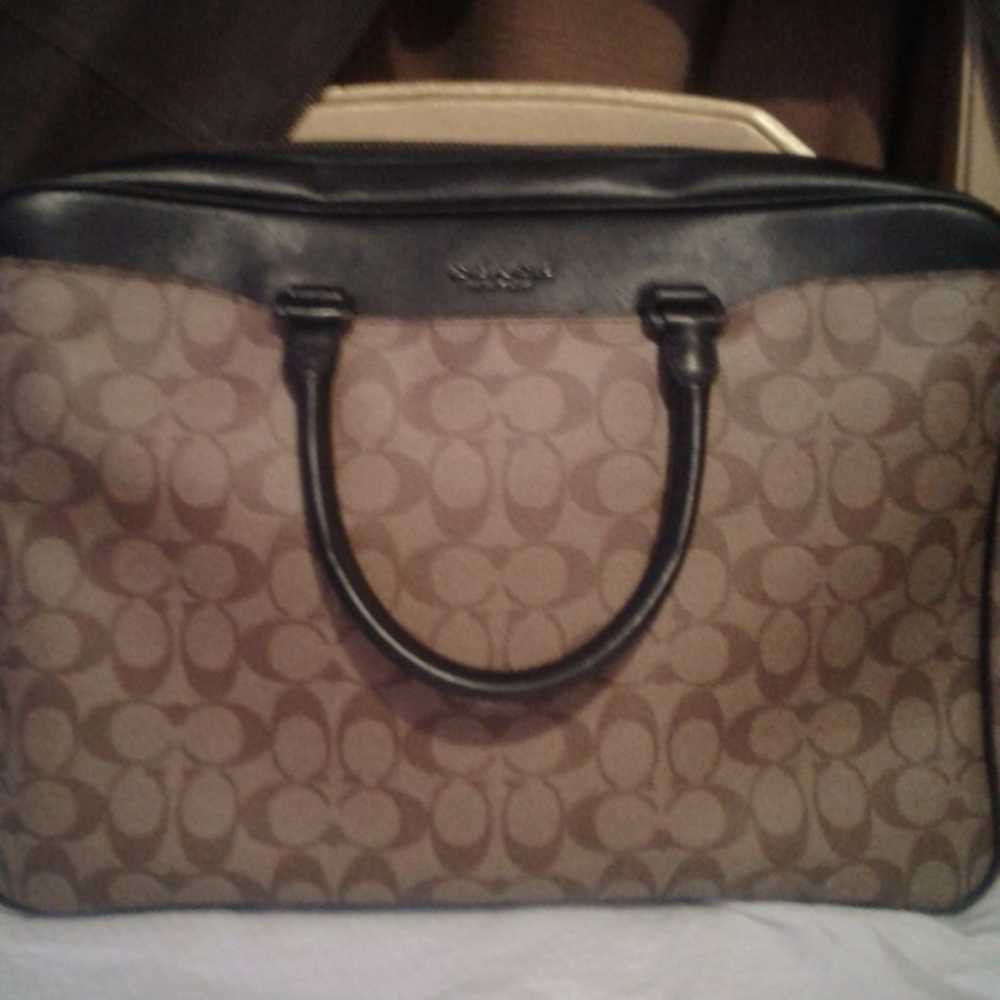 Coach laptop bag, unisex